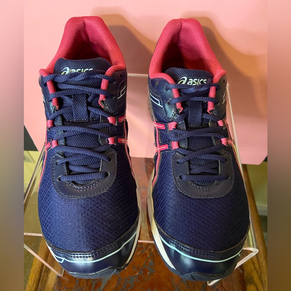 ASICS Gel-Quickwalk 2 Athletic Shoe; Navy w Raspberry Accents; Like New